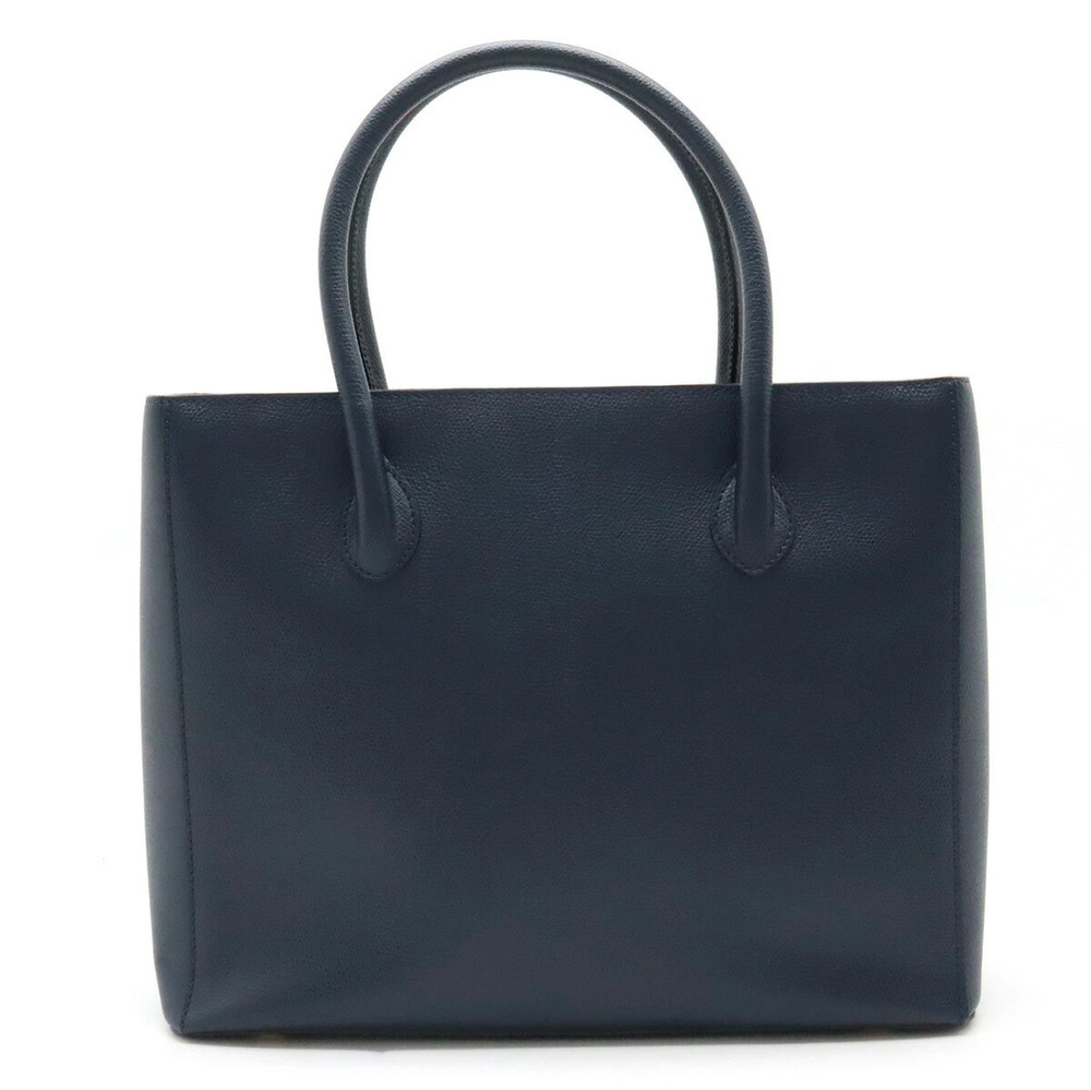 Celine Tote Bag Handbag Leather Navy Blue Red